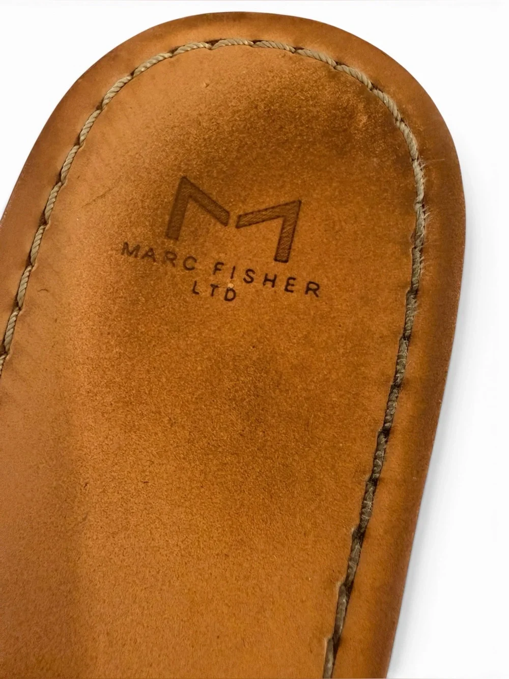 5 for $25!! Marc Fisher Studded Tan Leather Sandals